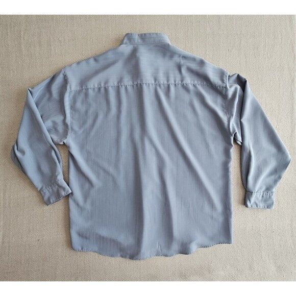 Cassel Mens Big & Tall Gray Long Sleeve Silky Dress Shirt Size 2XL - Picture 3 of 16